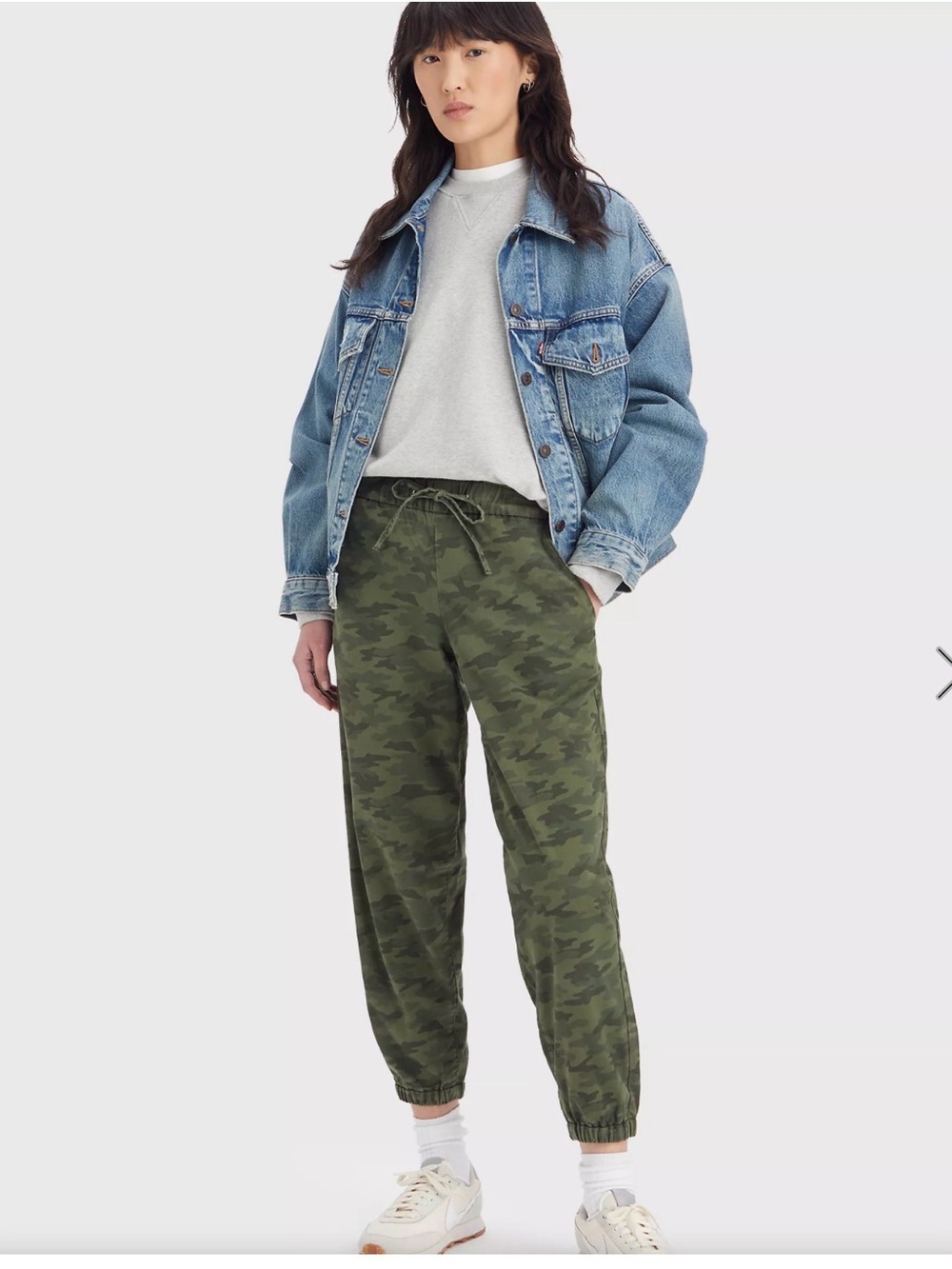 Levi's Olive Camo Drawstring Joggers